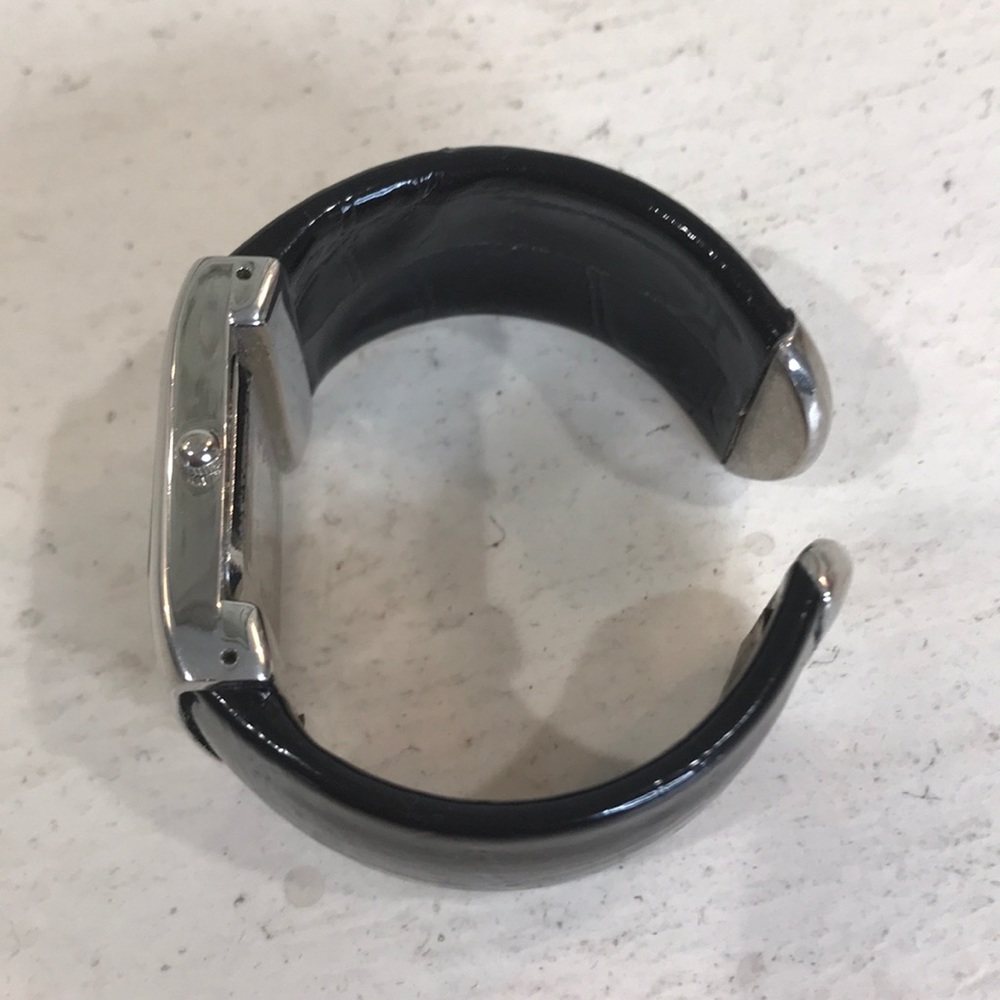 Black and Silver Cuff Watch - Picture 3 of 4